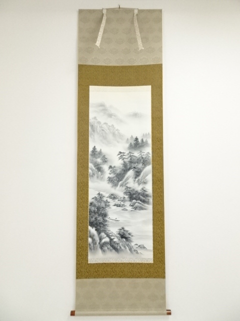 JAPANESE HANGING SCROLL / HAND PAINTED / LANDSCAPE
